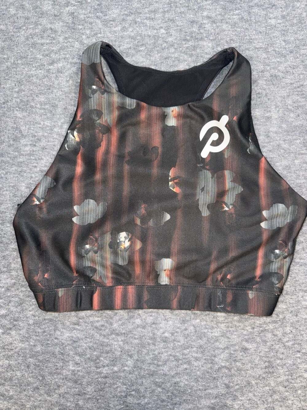 Peloton Show Up Floral High Neck Sports Bra, Size S
